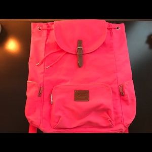 PINK Neon pink backpack